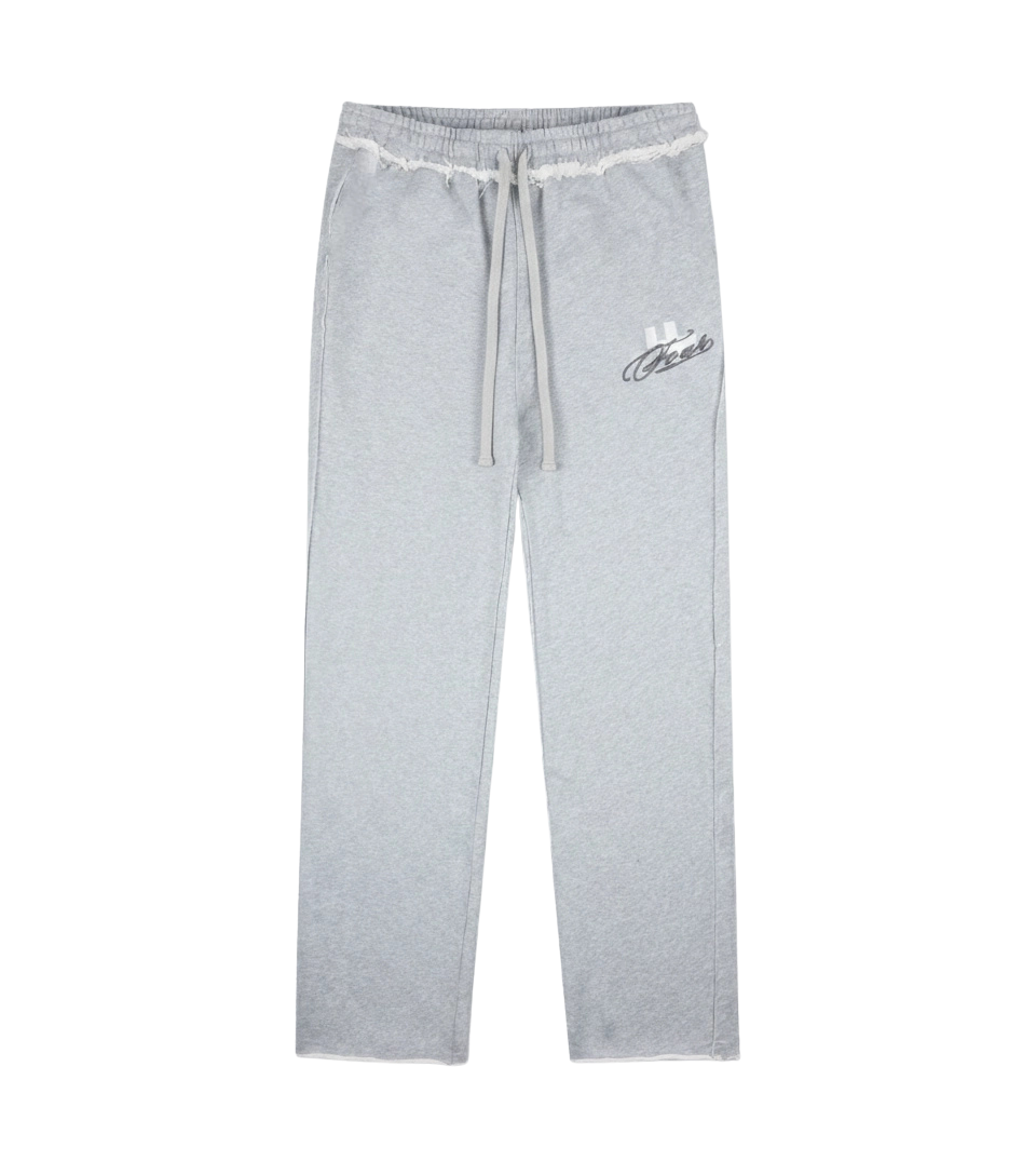 Raw Edge Sweatpants Grey Melange