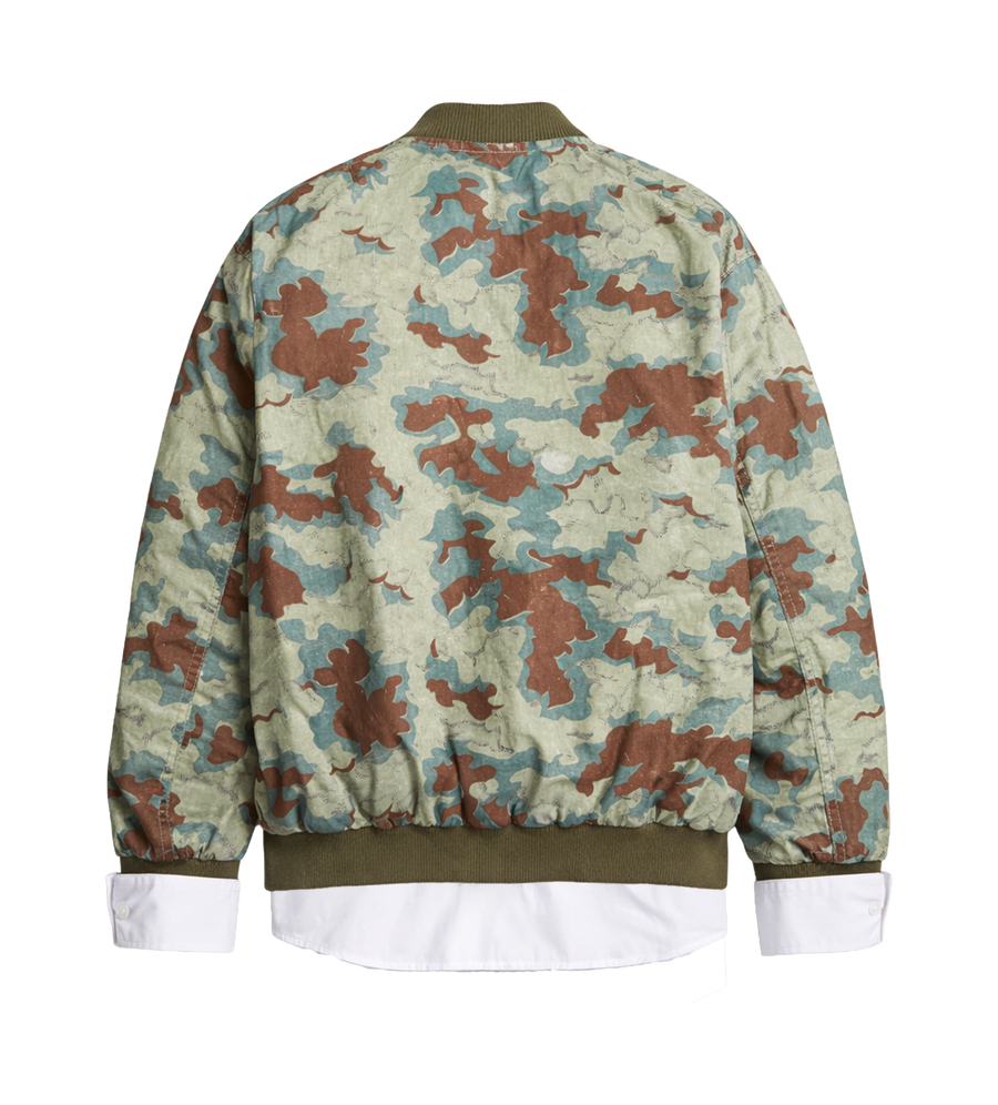 G-Star Reversible Japanese Camo Bomber Jacket - Cameo Green Cloud Camo