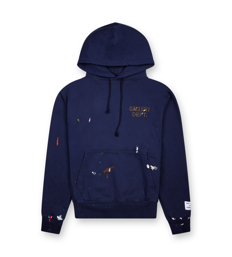 Gallery Dept. GD Paint Logo Hoodie in Vintage Navy