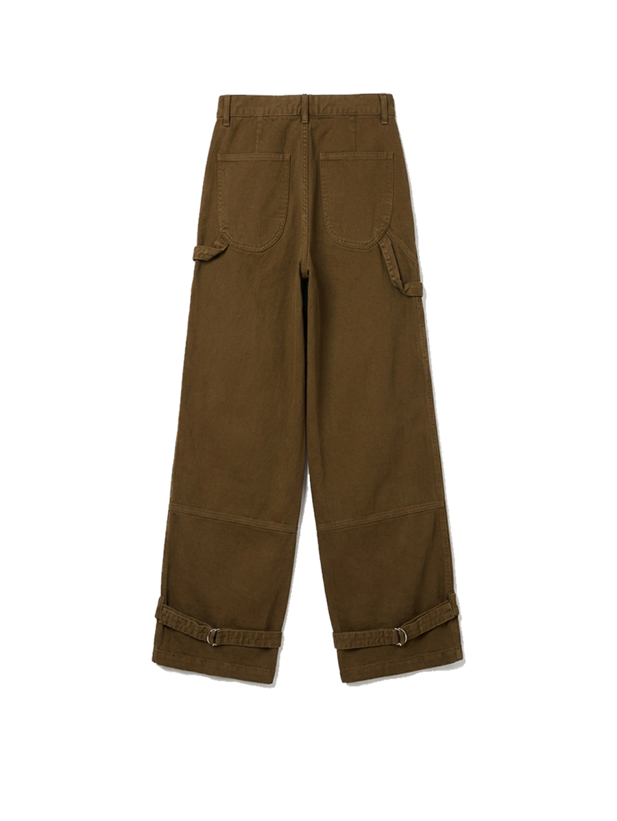 Off-White Gothic Drill Relaxed Pants in Vintage Beech