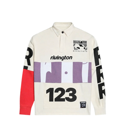 Graphic Rugby Shirt White