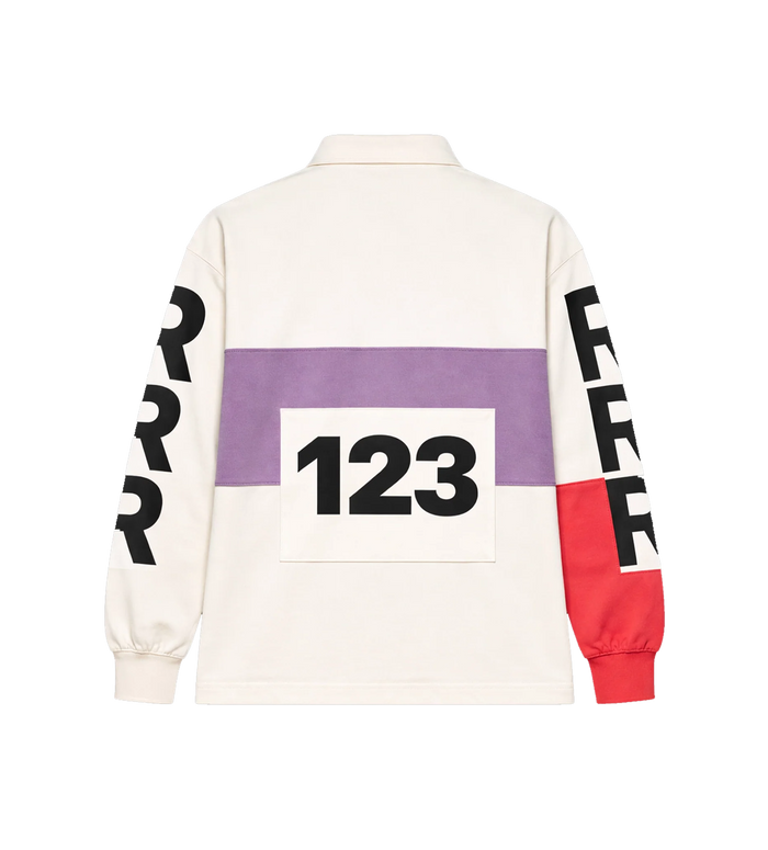 Graphic Rugby Shirt White