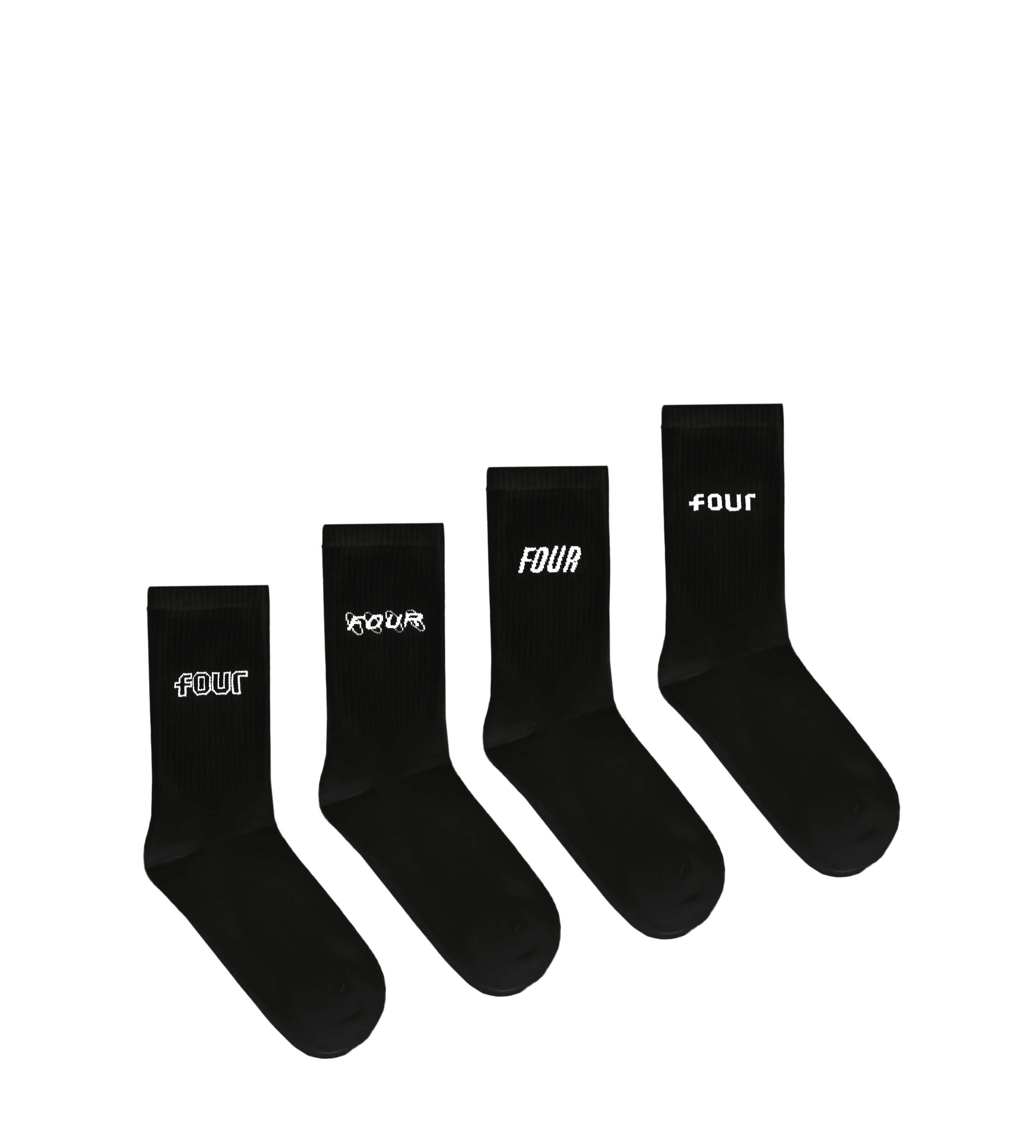 4-Pack Socks Black