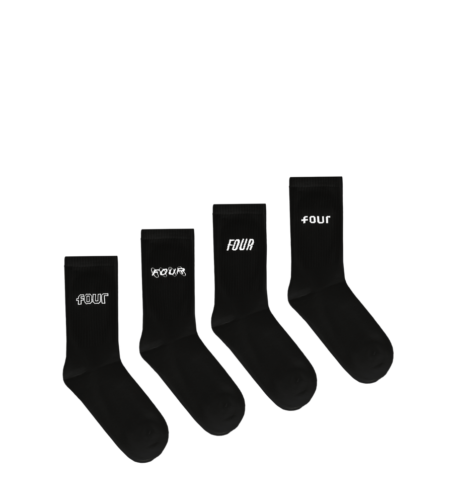 4-Pack Socks Black