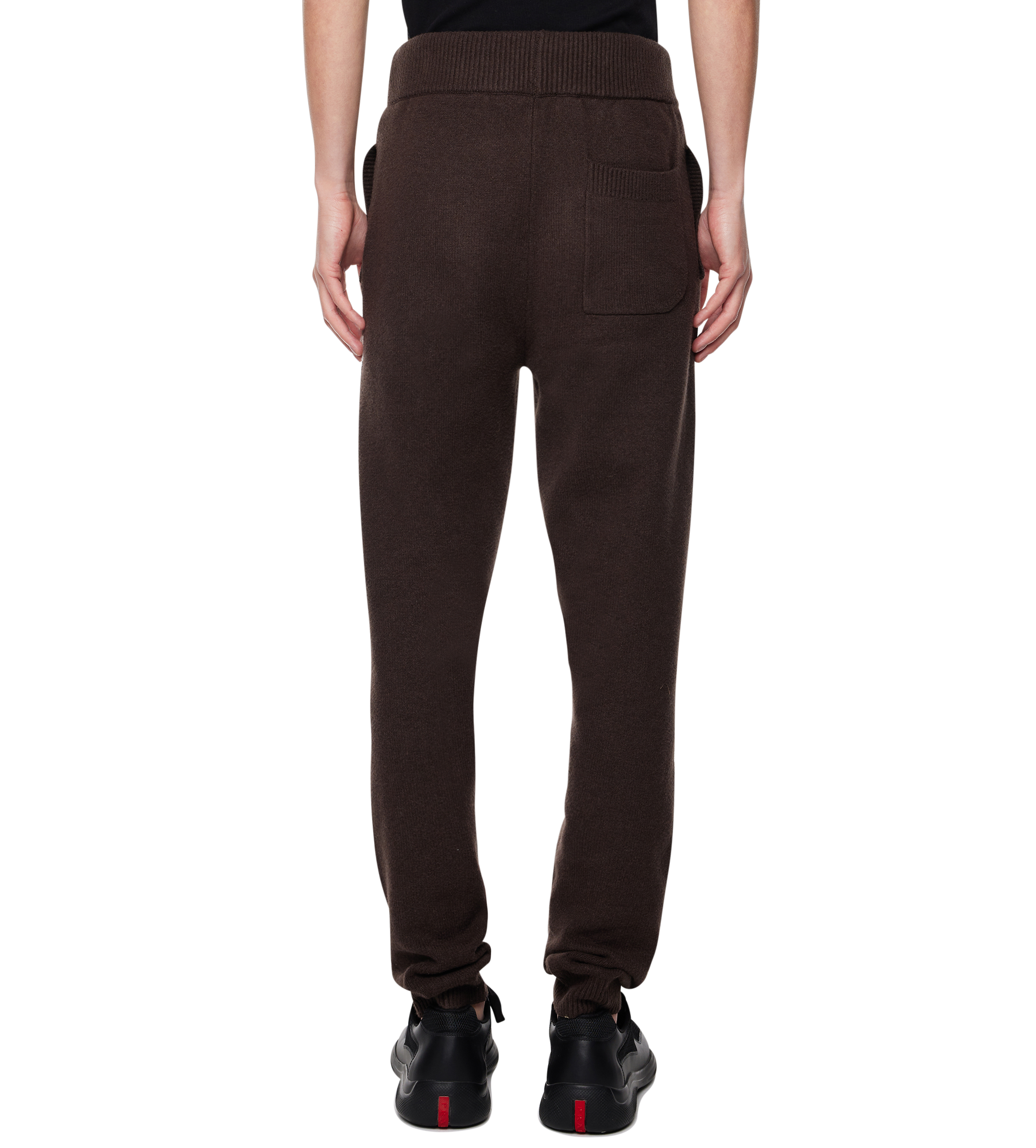 Knitted Pants Cuffed Brown
