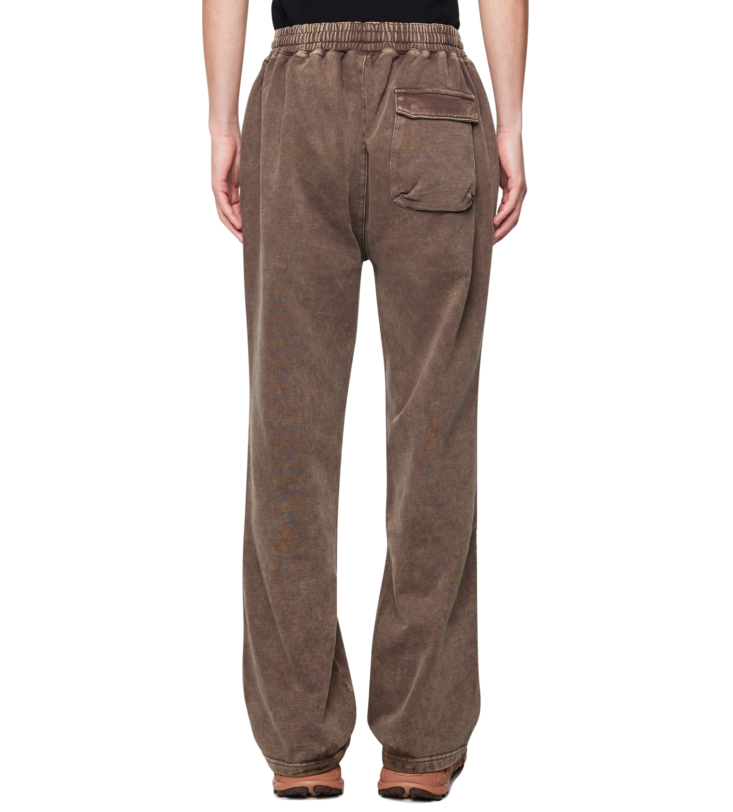 Circles oversized joggingbroek, bruin gewassen