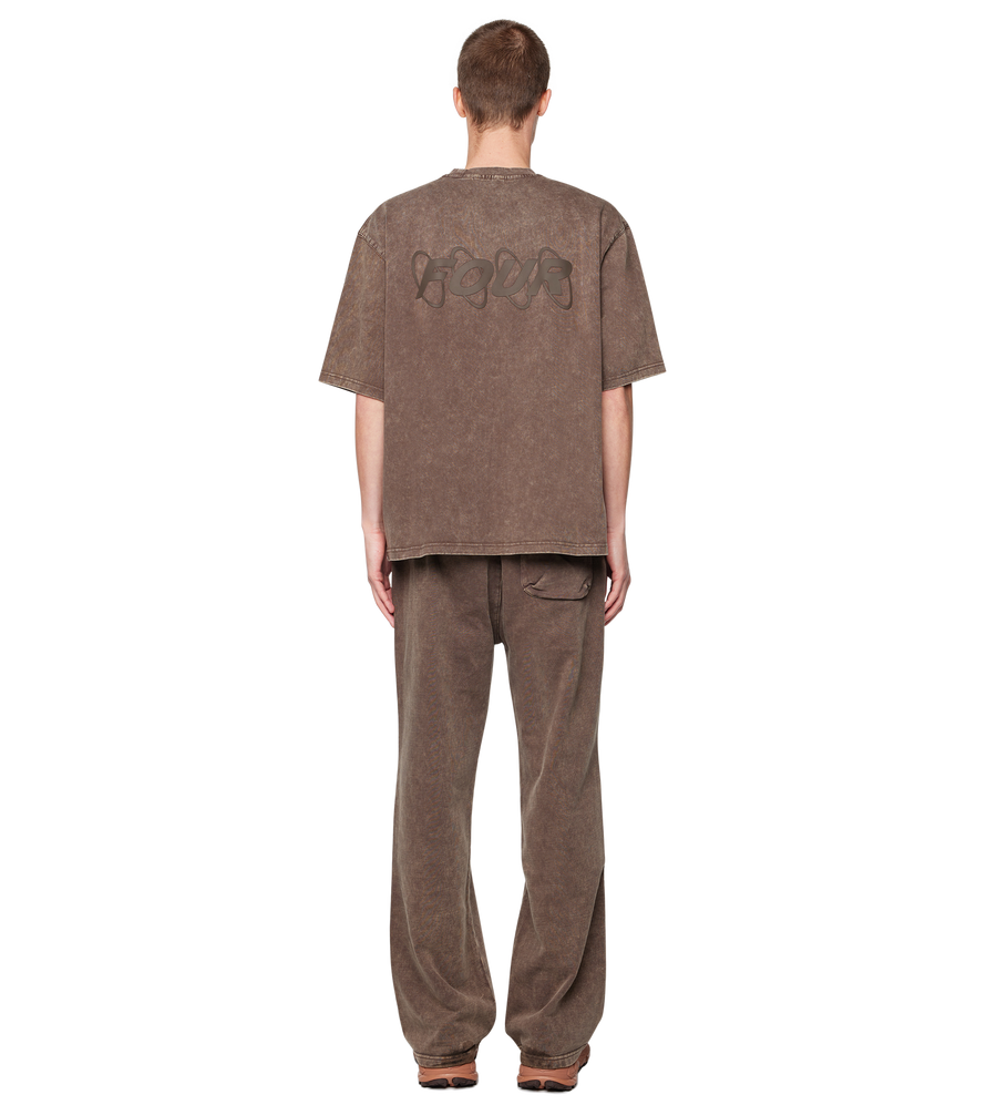 Circles Boxy T-Shirt Washed Brown