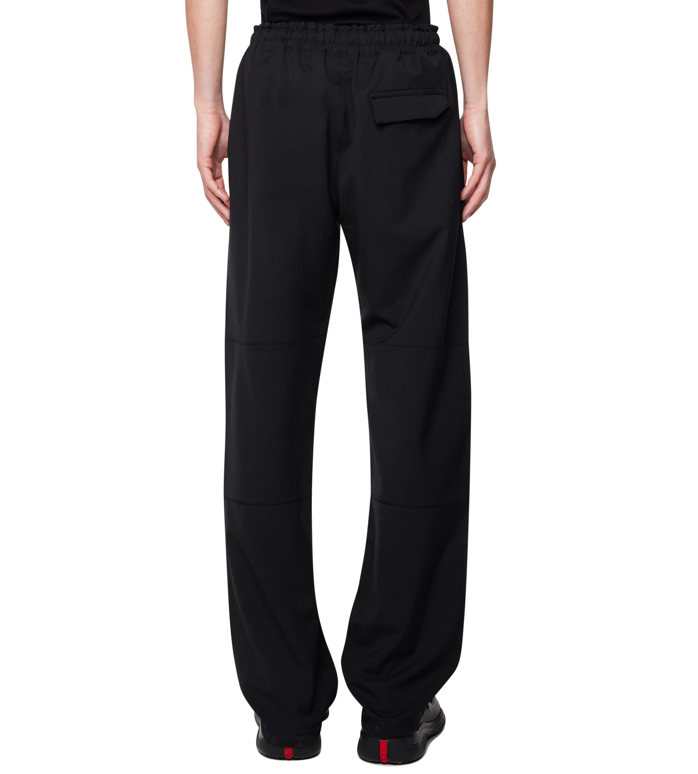 Script Wool Track Pants Black
