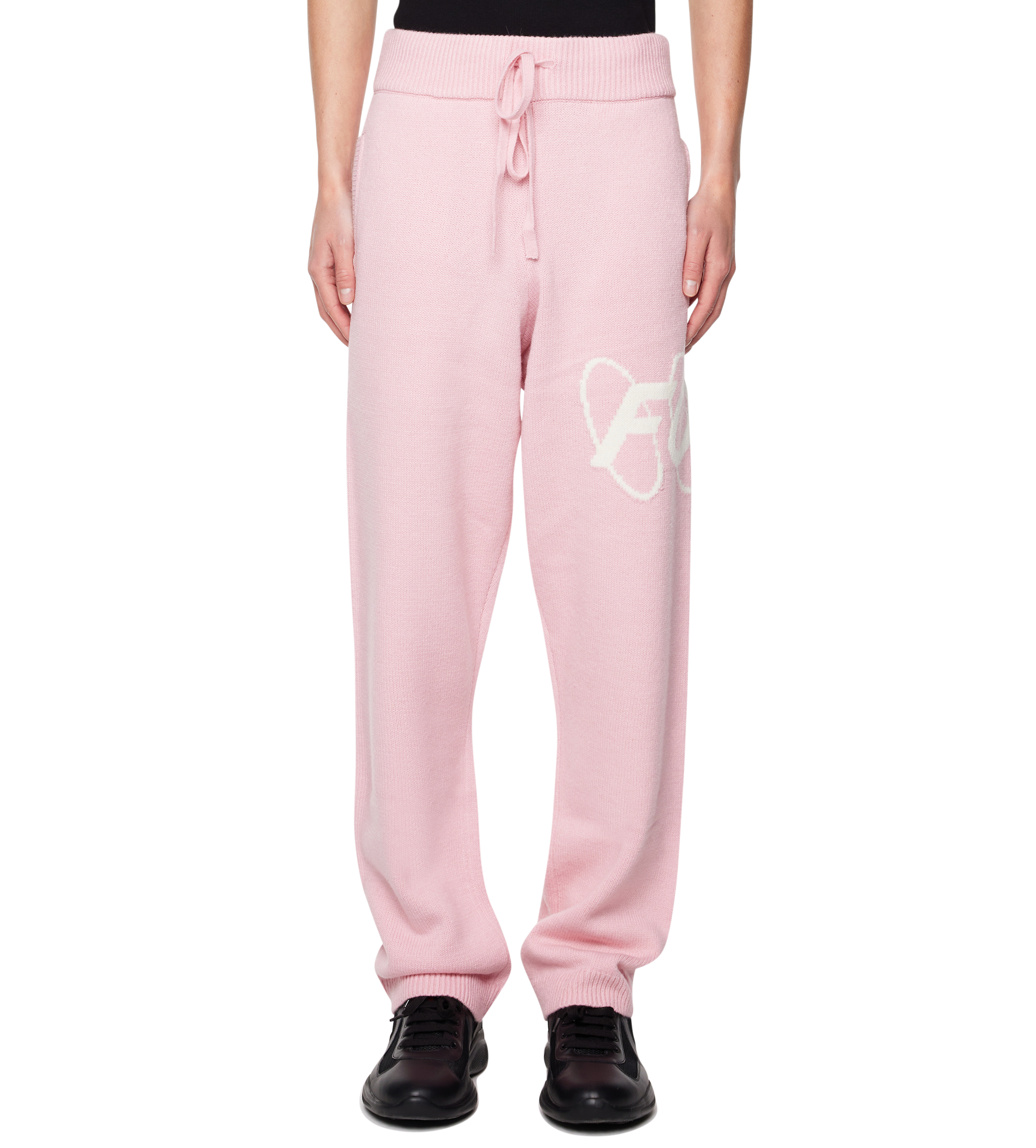 Big Circles Knitted Pants Soft Pink