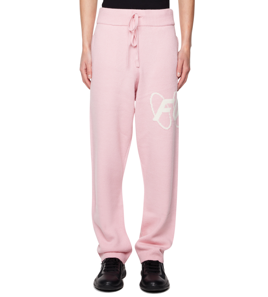Big Circles Knitted Pants Soft Pink