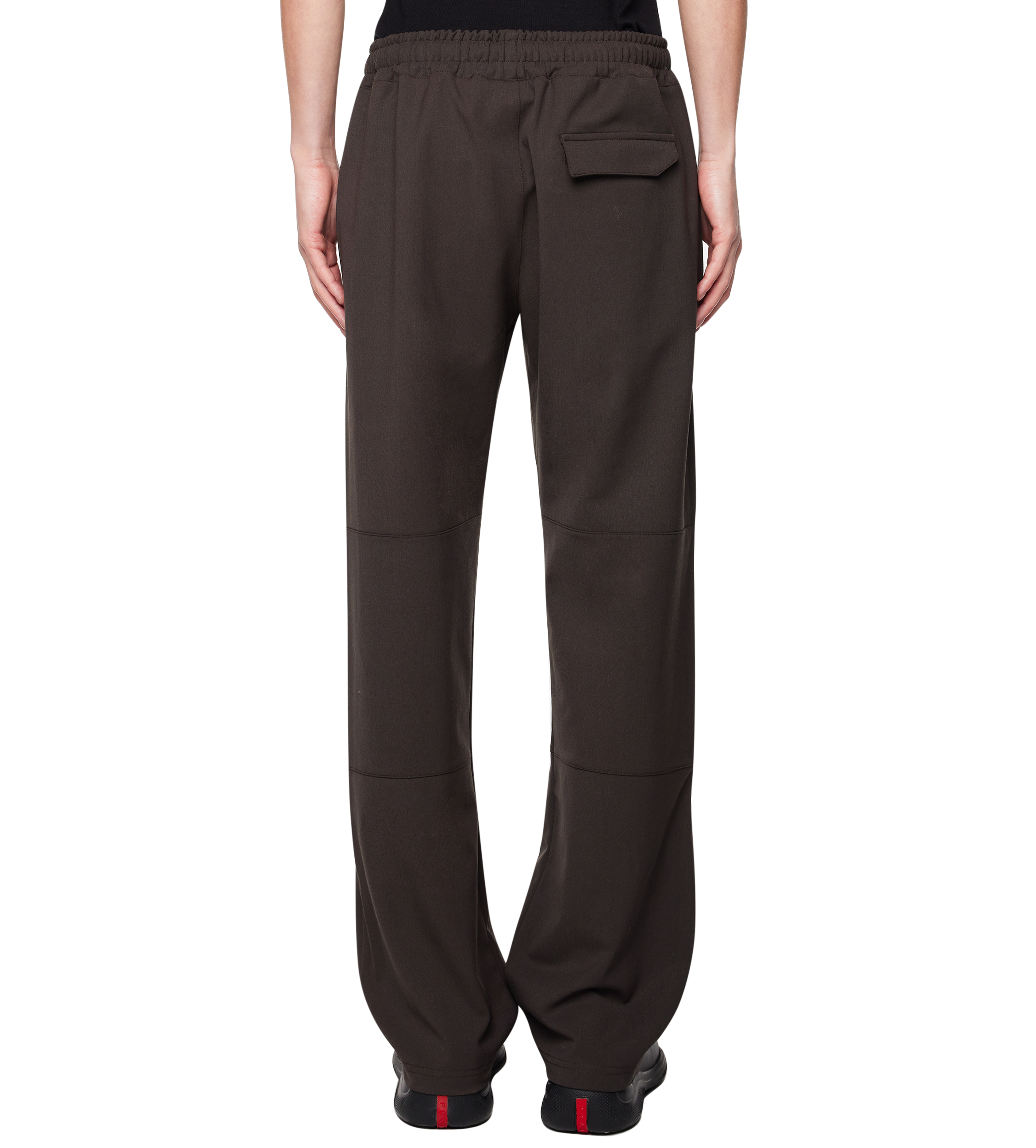 Script Wool Track Pants Brown