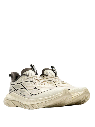 HOKA ONE Mach Remastered in Eggshell / Asphalt Grey