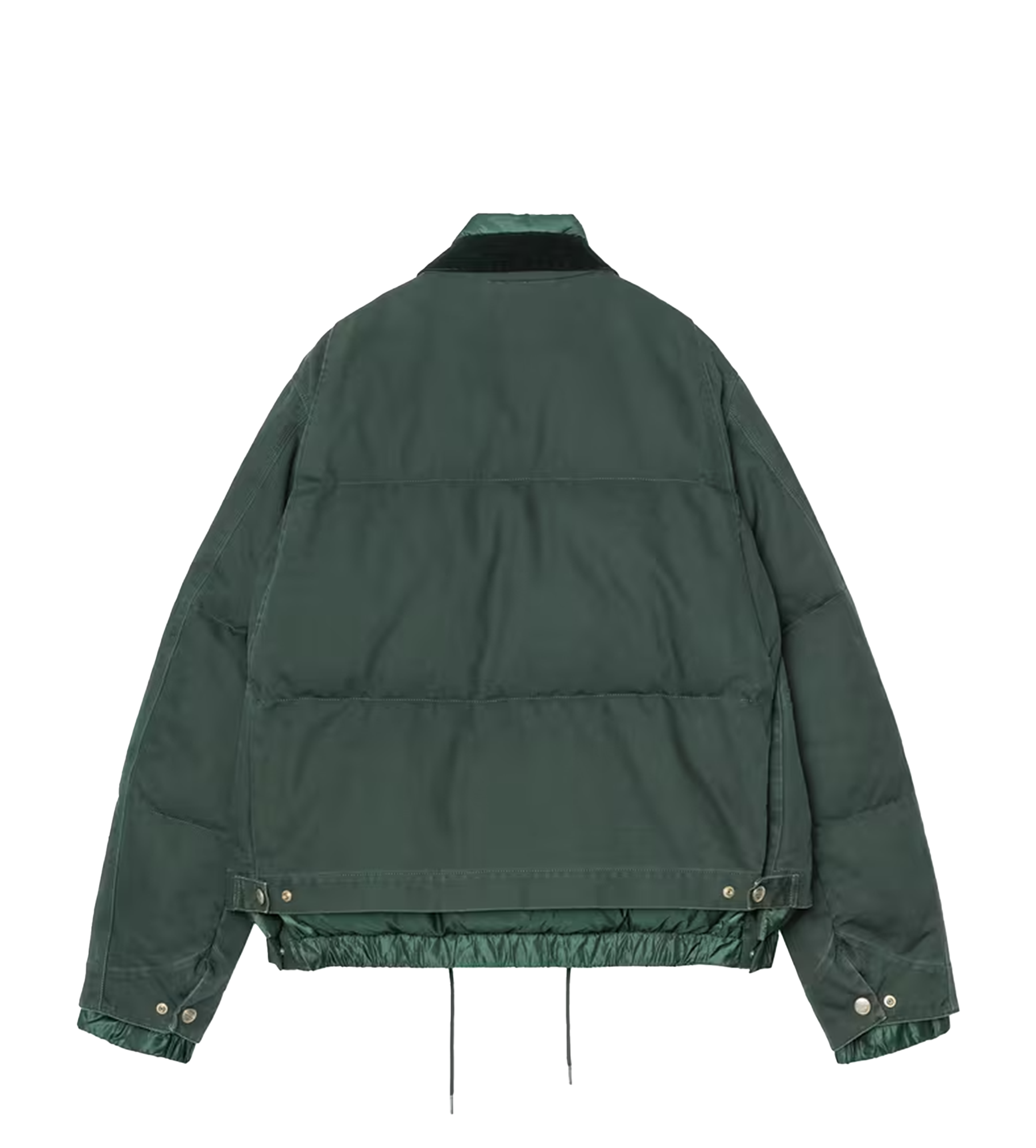 Sacai x Carhartt WIP Washed Duck Puffer Jacket in Green
