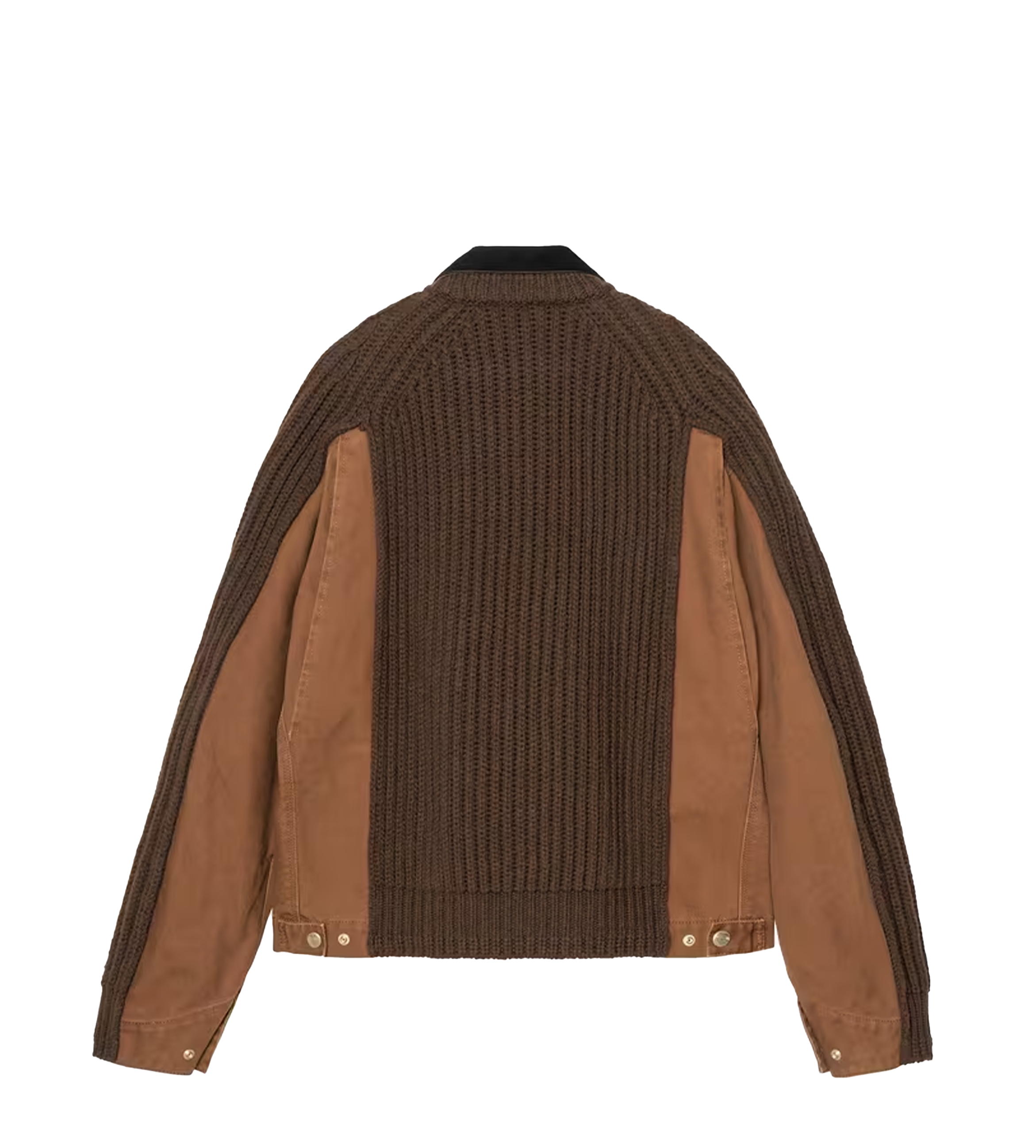 Sacai x Carhartt WIP Washed Duck x Wool Knit Blouson in Dark Beige