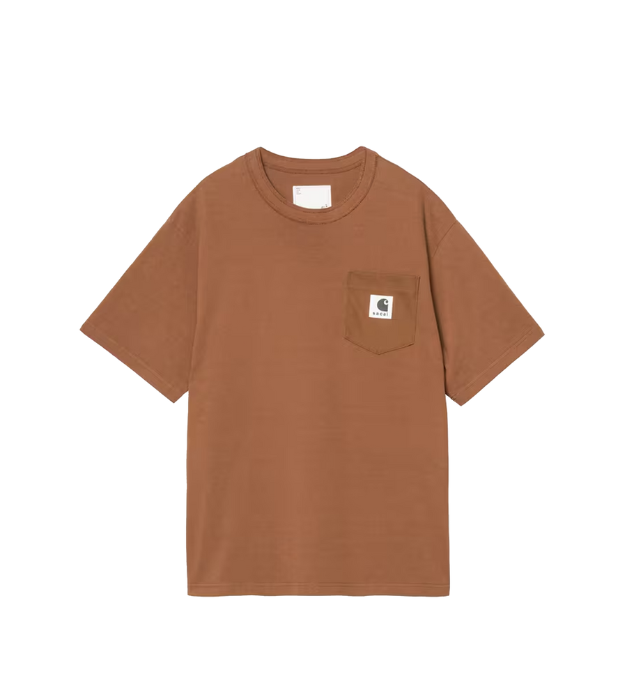 Sacai x Carhartt WIP Cotton Jersey T-Shirt in Sacai in Dark Beige
