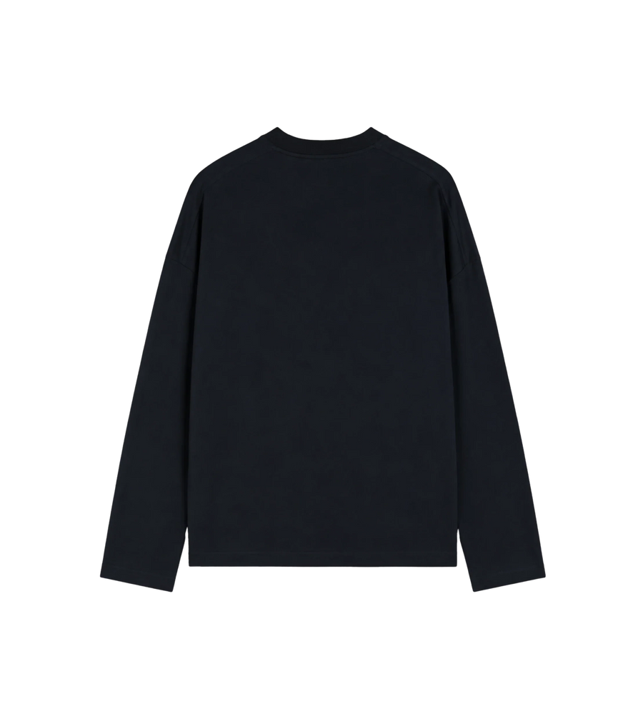 Katoen Crew-Neck T-Shirt Zwart