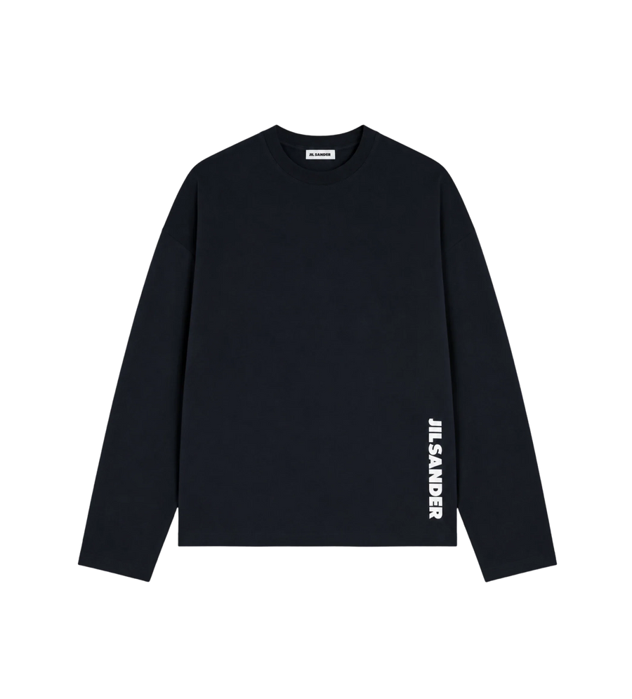 Katoen Crew-Neck T-Shirt Zwart