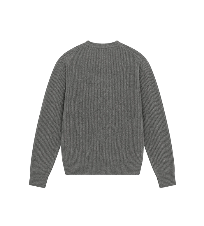 Gebreide Crewneck Trui Grijs