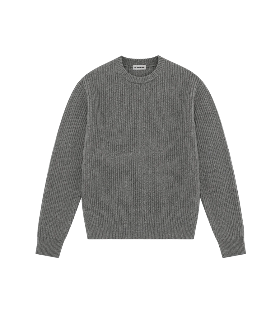 Gebreide Crewneck Trui Grijs