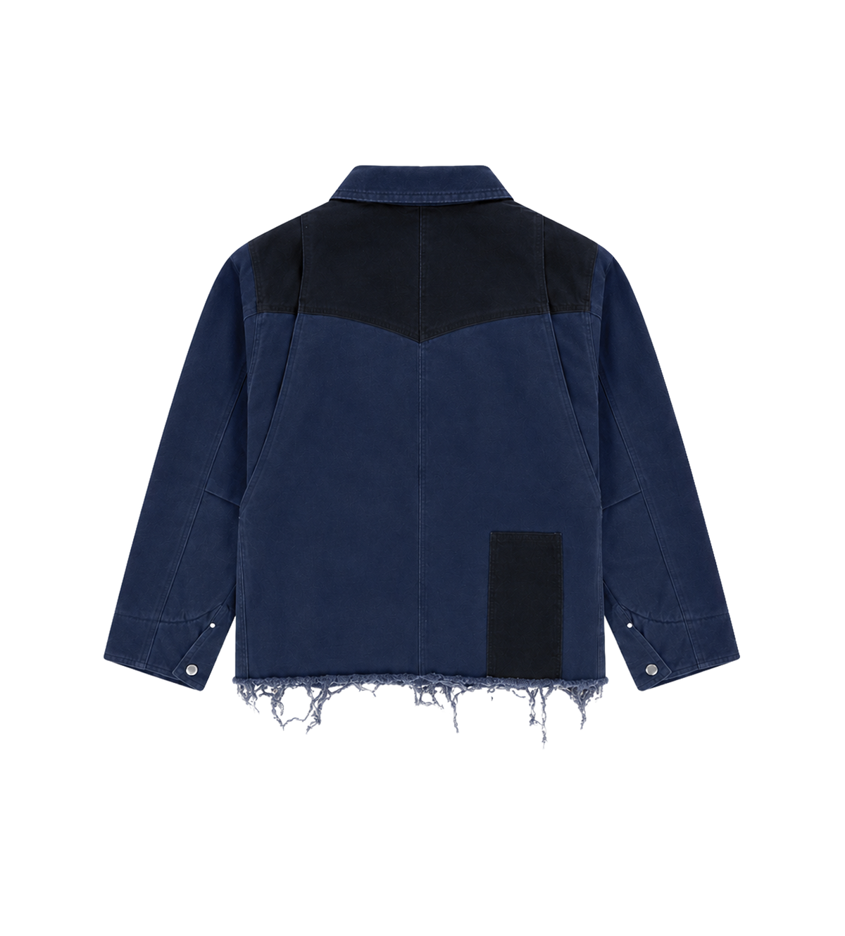Het Ranch Patchwork Jas Marineblauw