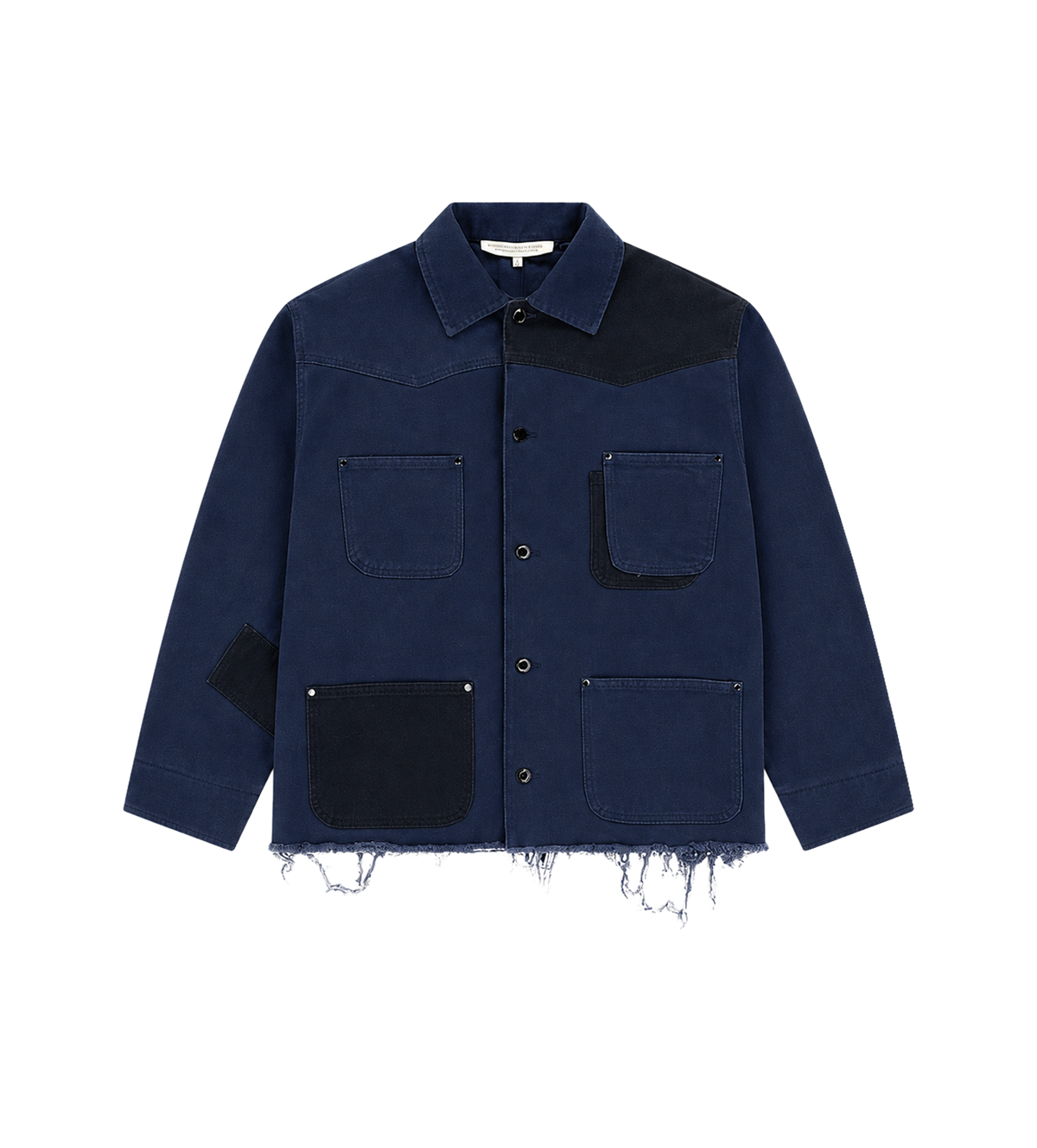 Het Ranch Patchwork Jas Marineblauw