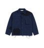 Het Ranch Patchwork Jas Marineblauw