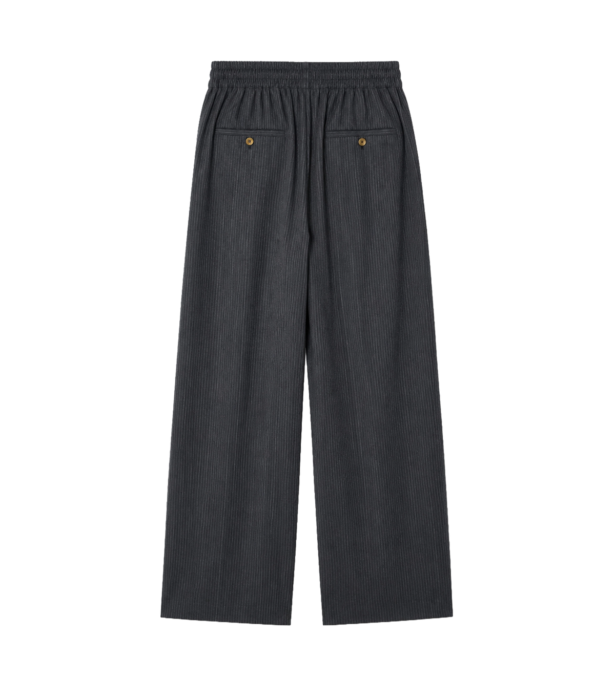 Elastiek Getailleerde Broek Donkergrijs