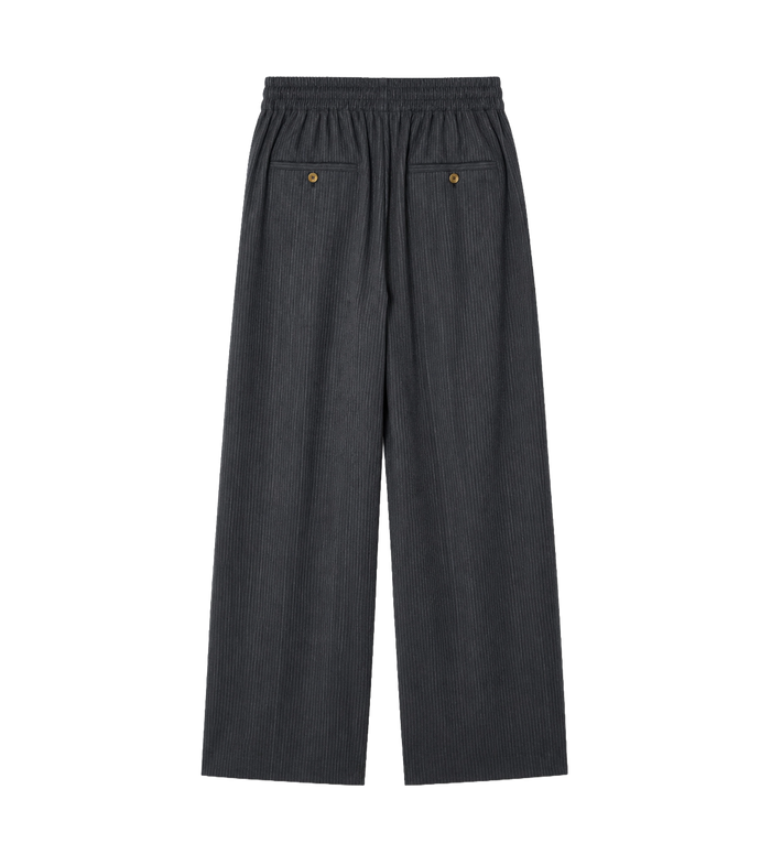 Elasticated Tailored Trousers Dark Grey