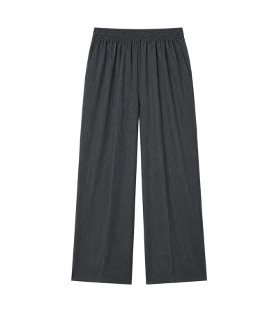 Elastiek Getailleerde Broek Donkergrijs