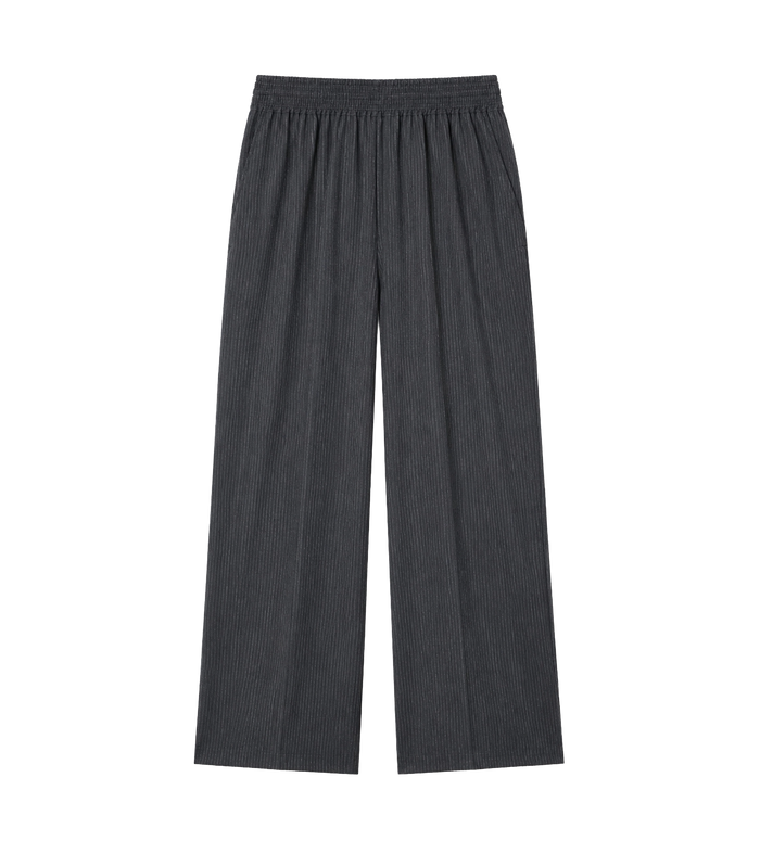 Elasticated Tailored Trousers Dark Grey