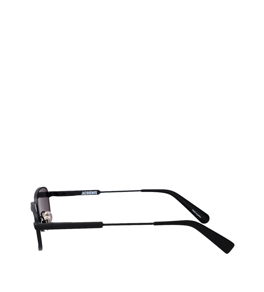 Jacquemus Sera Rechthoekig Montuur Zonnebril in Zwart