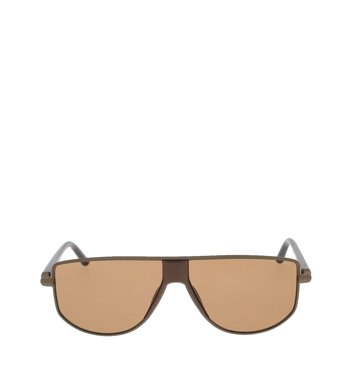 Shield Sunglasses in Matte Putty / Matte Light Gold / Matte Metallic Brown