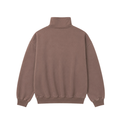 The Gros Grain Zipped-Rollneck Sweater Bruin