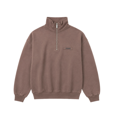 The Gros Grain Zipped-Rollneck Sweater Bruin