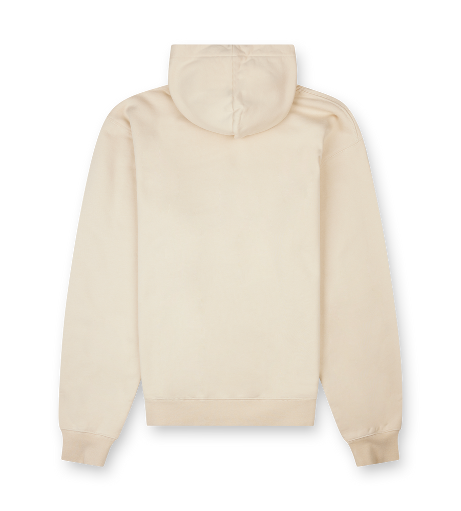 Beige hoodie on a white background