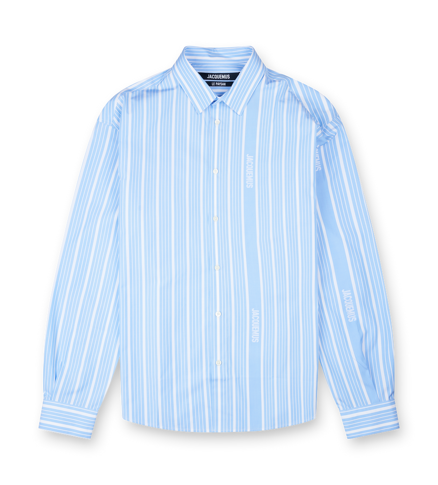 Jacquemus The Simon Shirt Jacquard in Blue/White