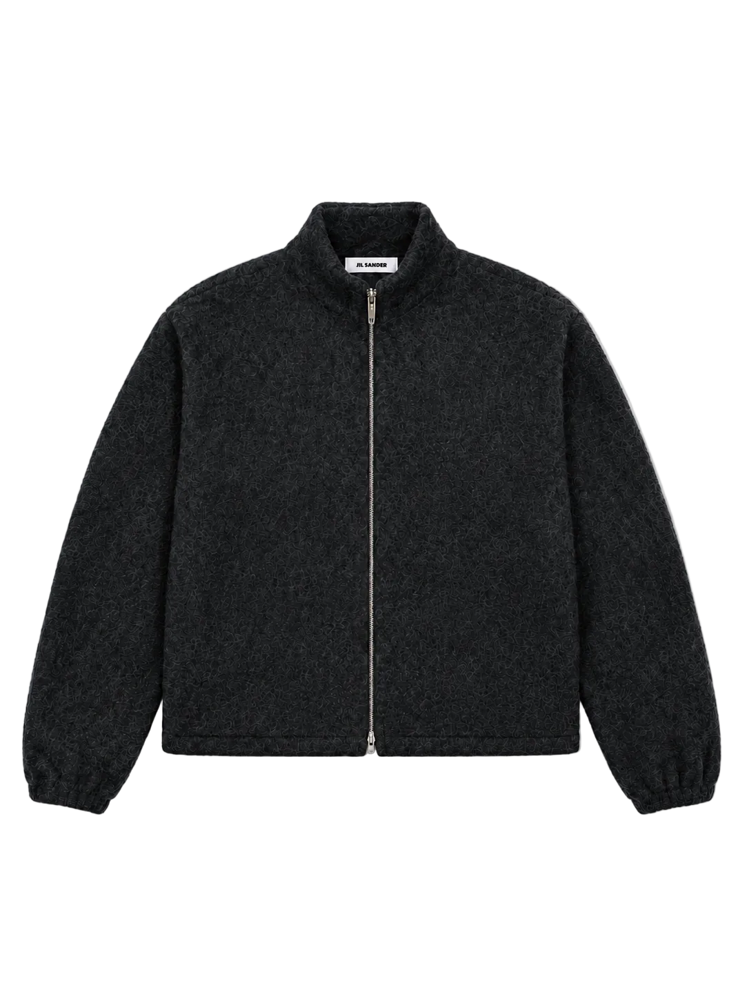 Grey Wool Fleece Zip-Up Sweatshirt Grey
