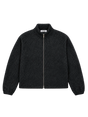 Grey Wool Fleece Zip-Up Sweatshirt Grey