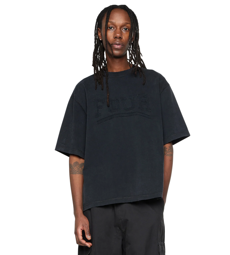 Destroyed Boxy T-Shirt Washed Black