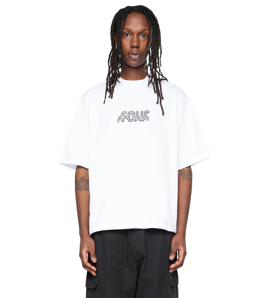 Glitch Boxy T-Shirt White