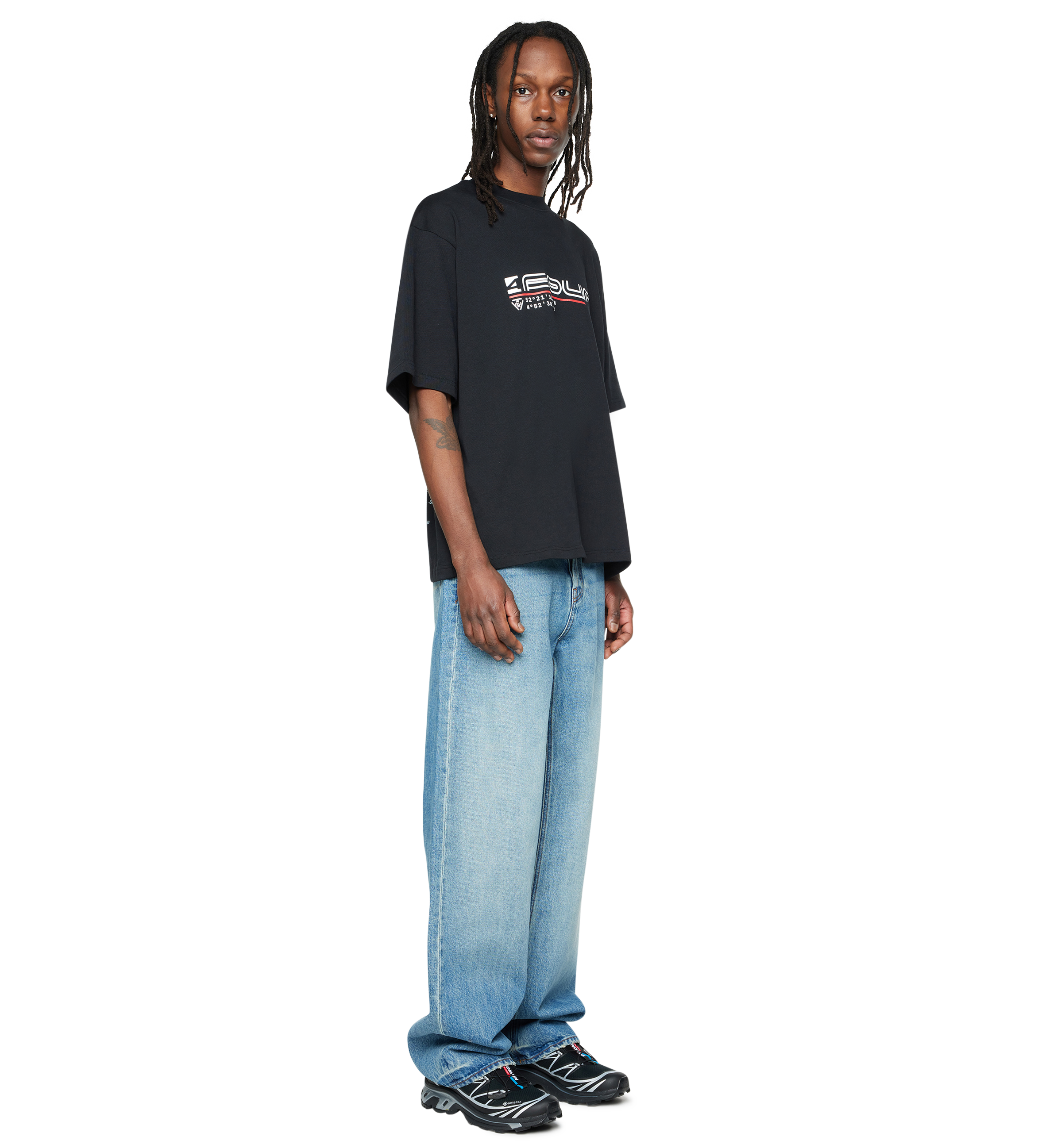 Topo Boxy T-Shirt Black