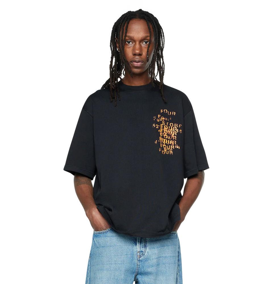 World Location Boxy T-shirt Zwart