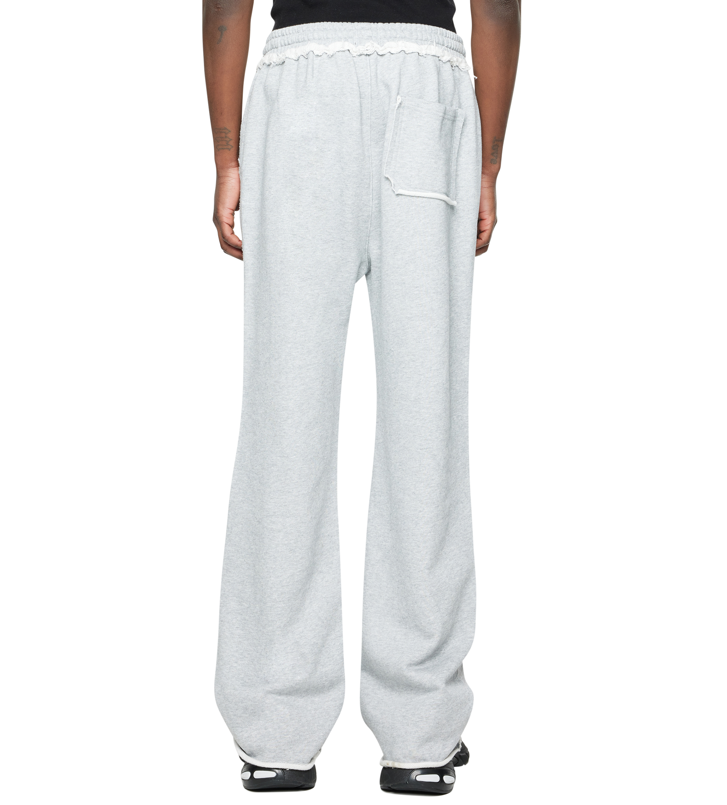 Raw Edge Sweatpants Grey Melange