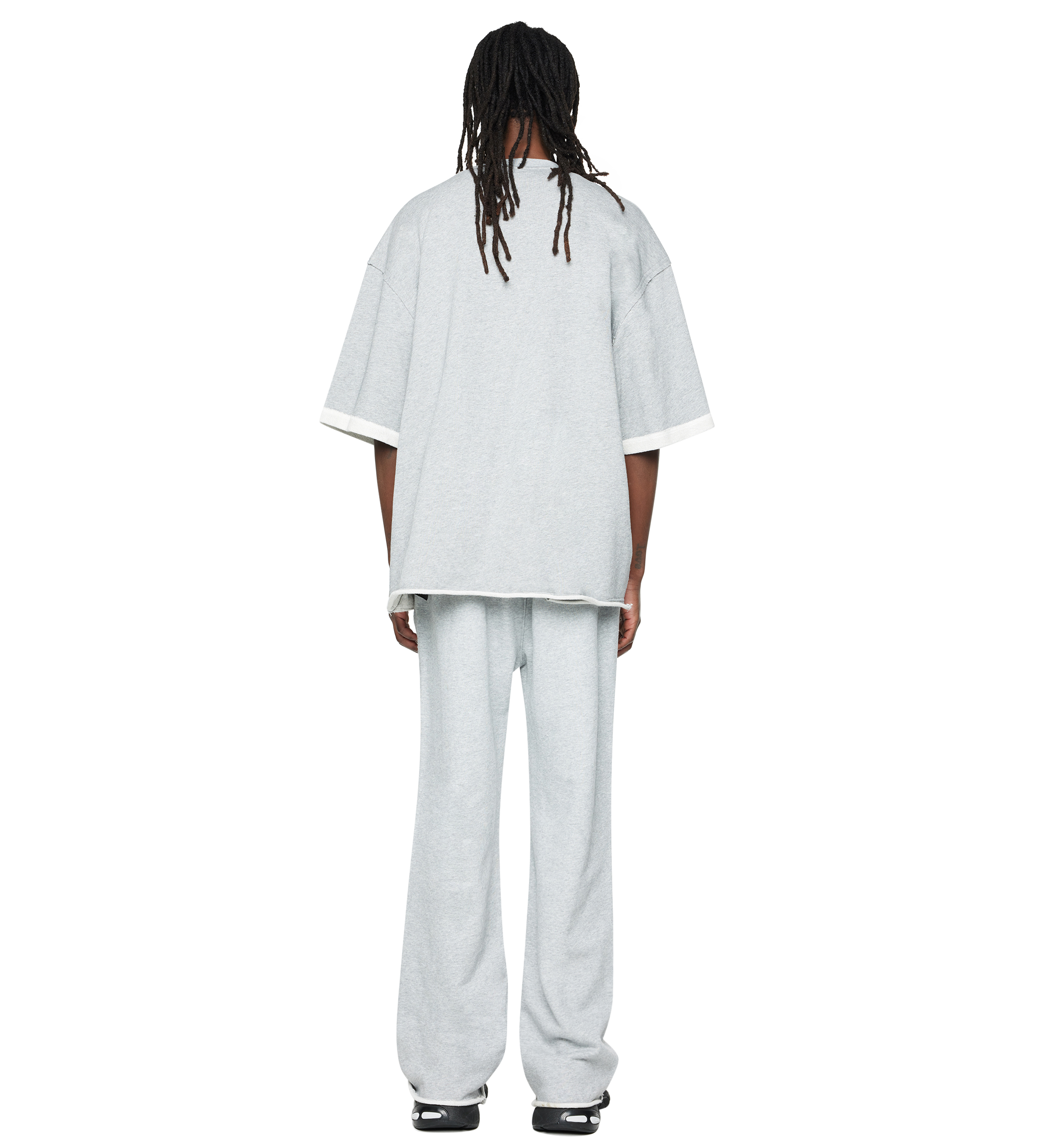 Raw Edge T-Shirt Grey Melange