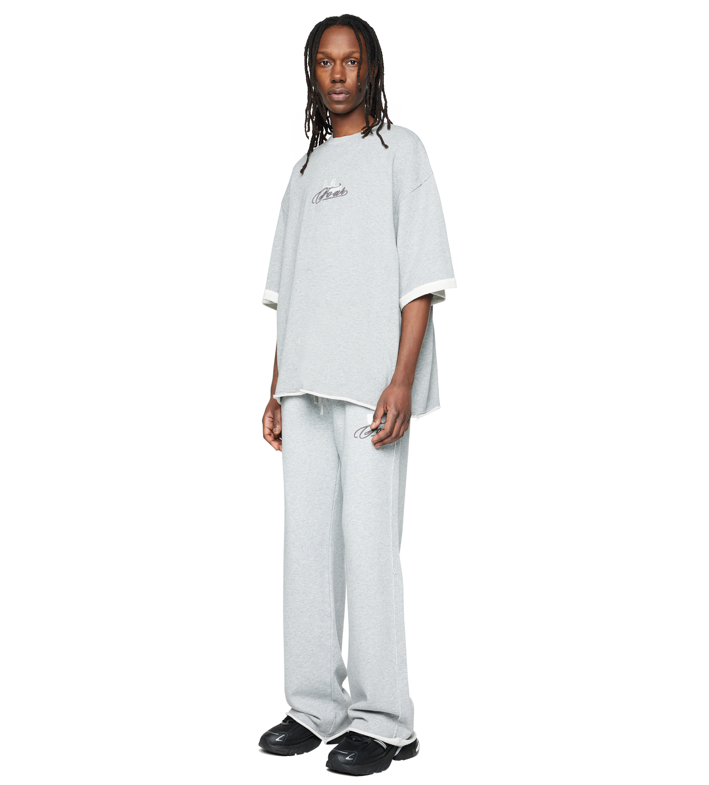 Raw Edge T-Shirt Grey Melange