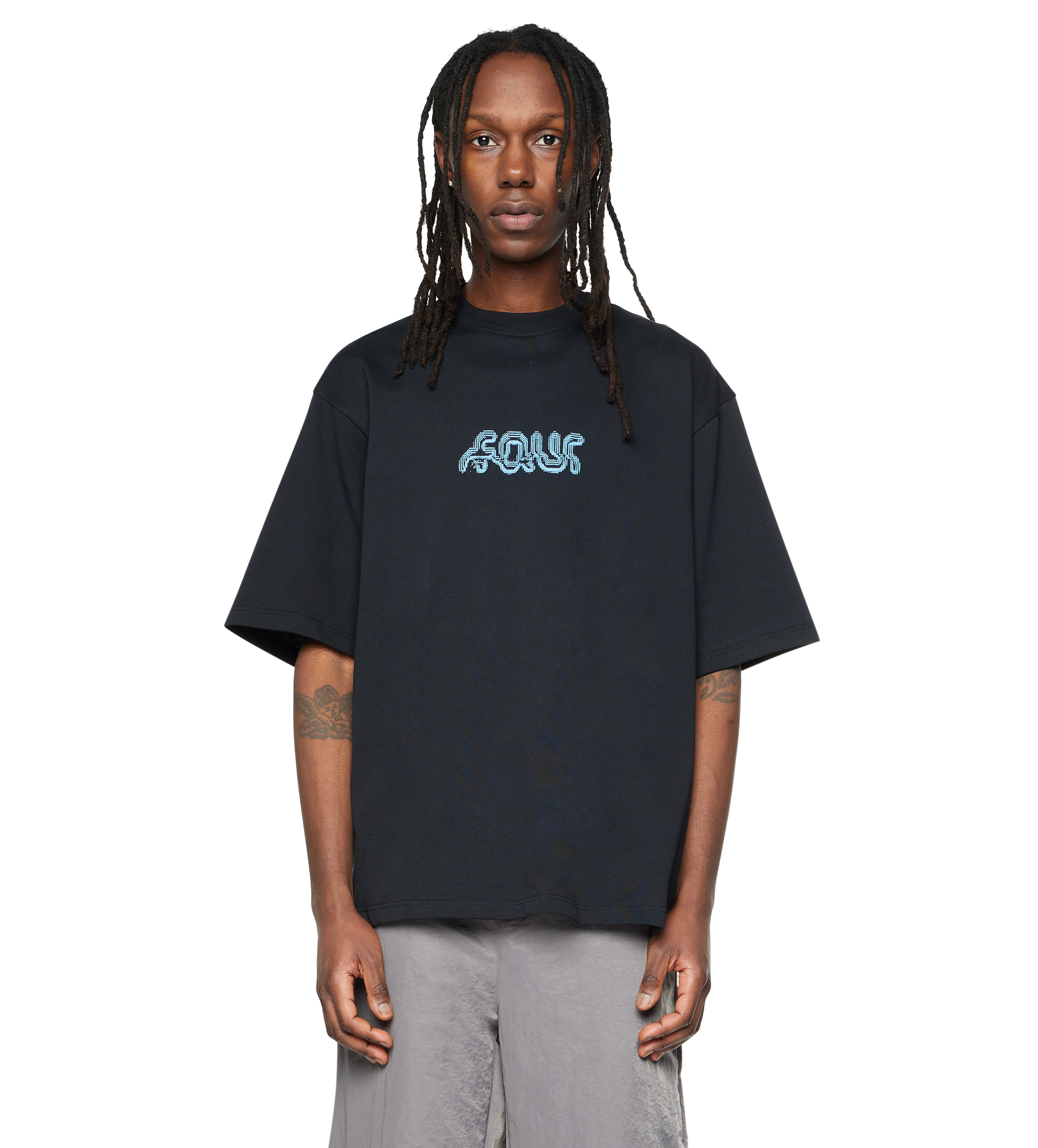 Glitch Boxy T-Shirt Black