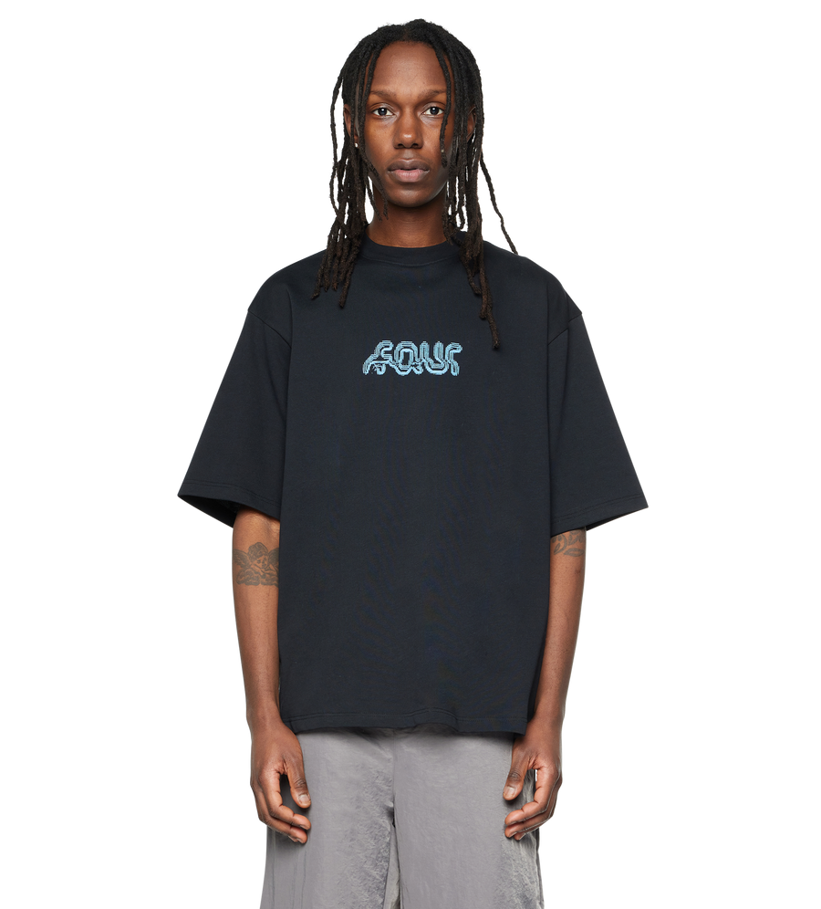 Glitch Boxy T-Shirt Black