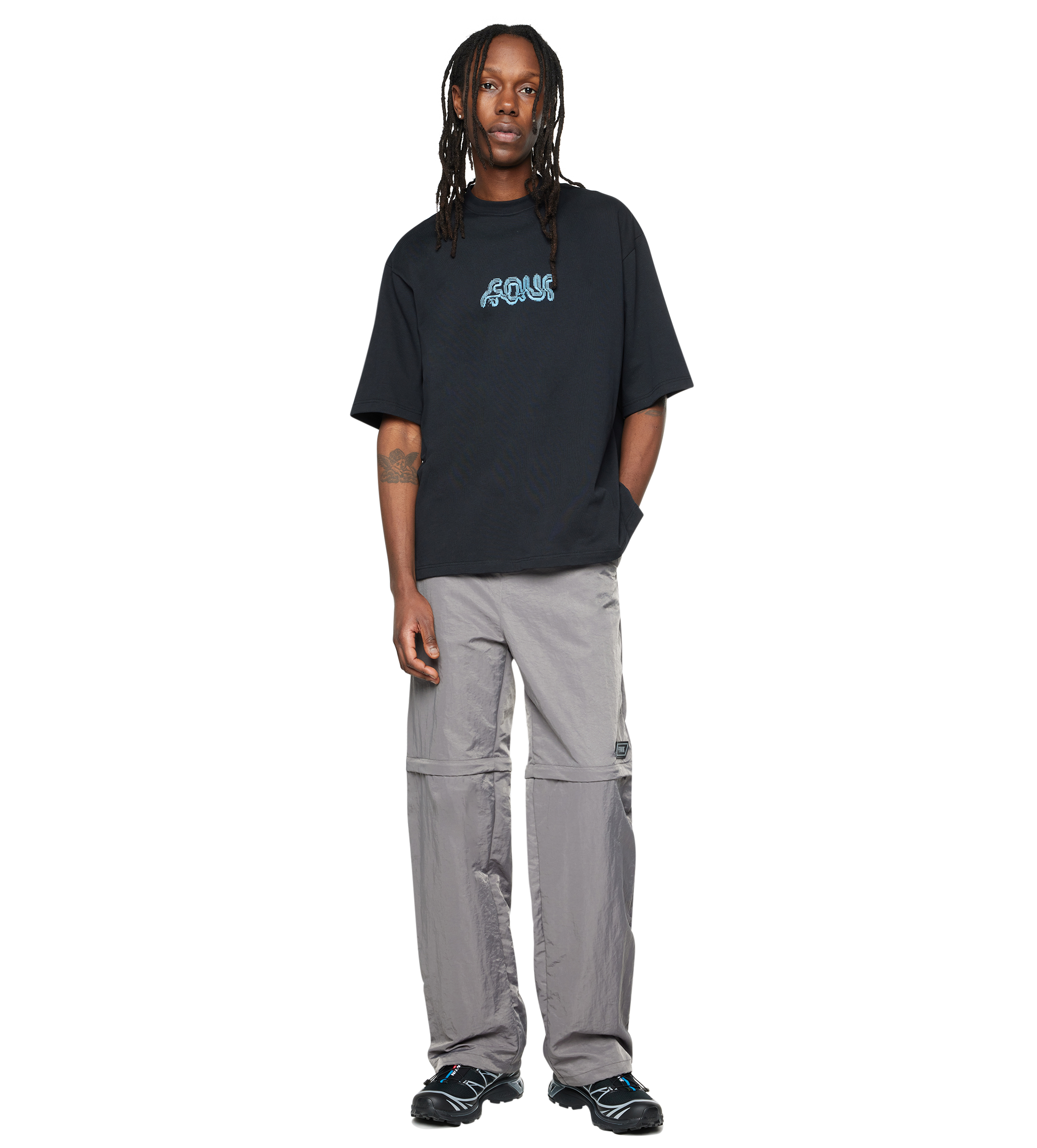 Glitch Boxy T-Shirt Black