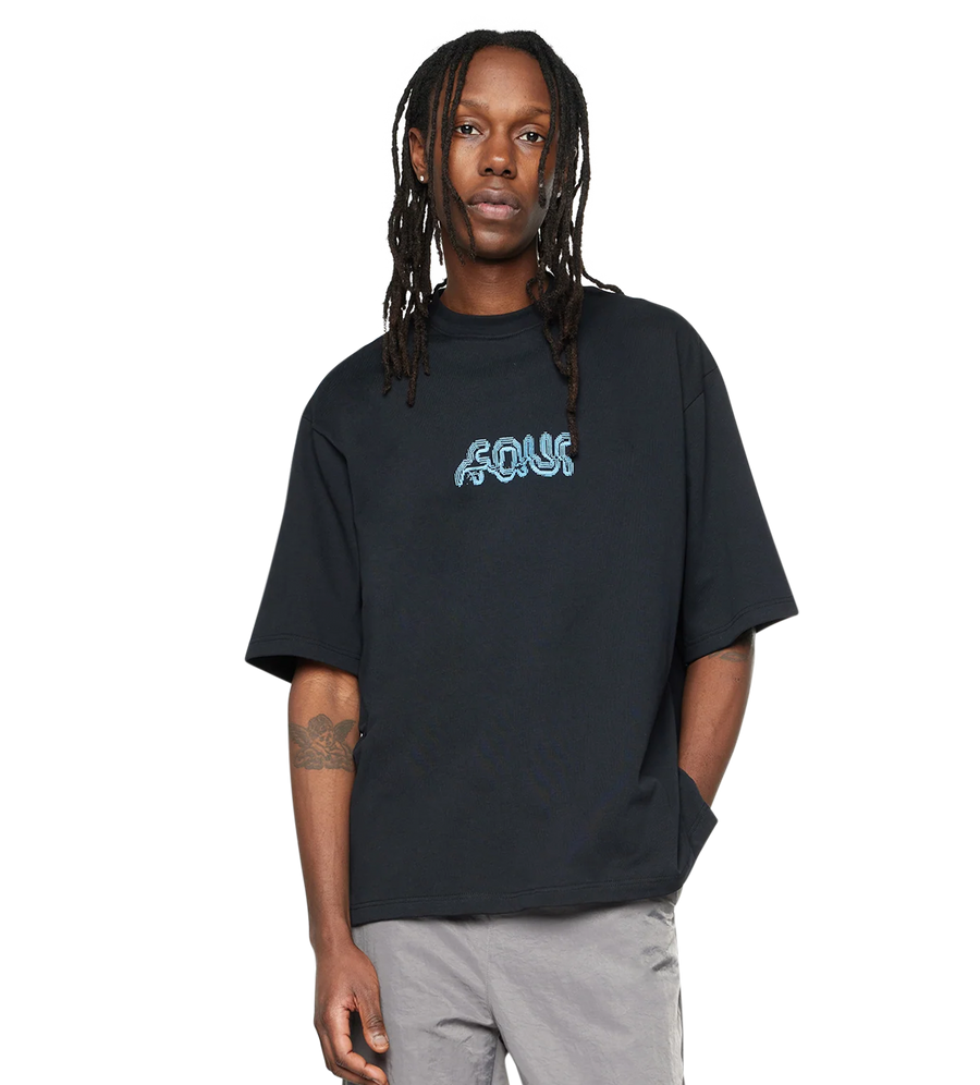 Glitch Boxy T-Shirt Black