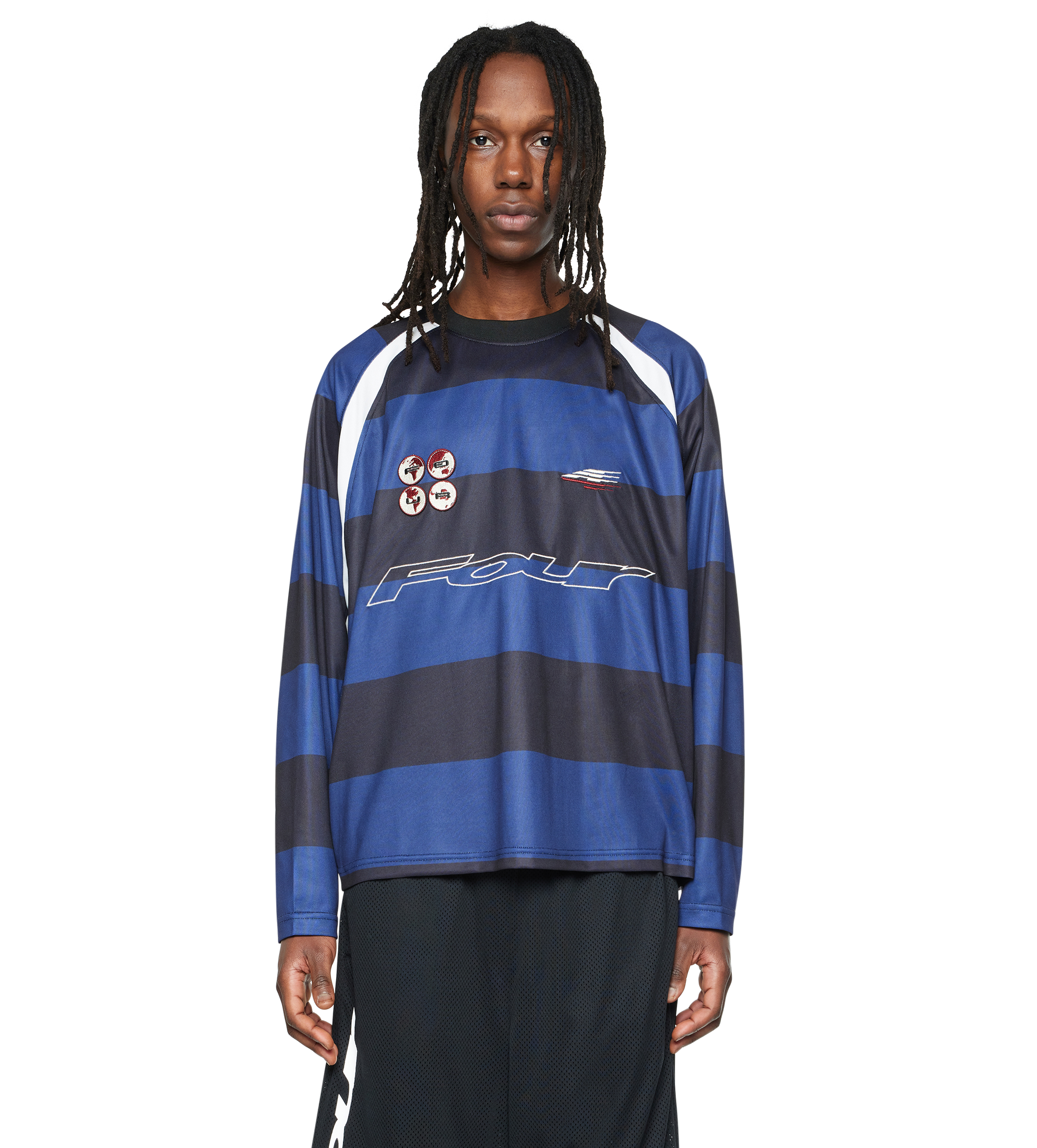 LS Football Shirt Black/ Blue